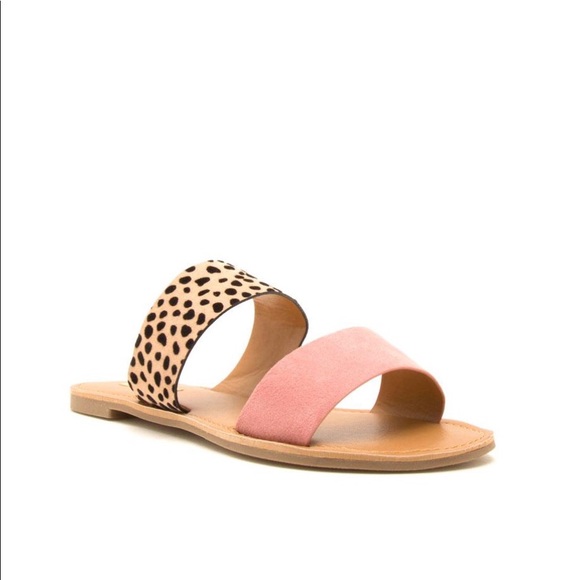 ❗️LAST PAIR❗️Cheetah/ ash rose 2 band slide sandal - Picture 3 of 6